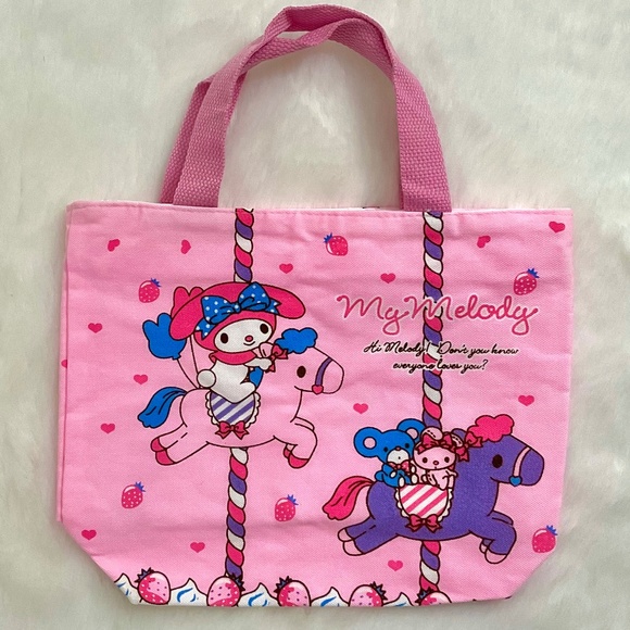 $15 My Melody with Friends on Horse Carousel Hand Bag Super Cute - Picture 1 of 2